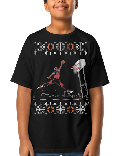 "Original 1984-85 Jumpman Dunk" Unisex Ugly Sweater Kids' Pre-Teen Unisex T-Shirt