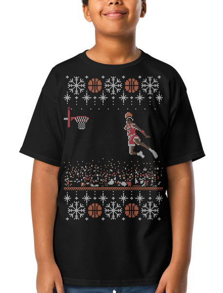 "1988 Dunk Contest Ugly Sweater" Kids' Pre-Teen Unisex T-Shirt