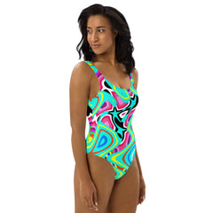 Tribal Print One-Piece Swimsuit