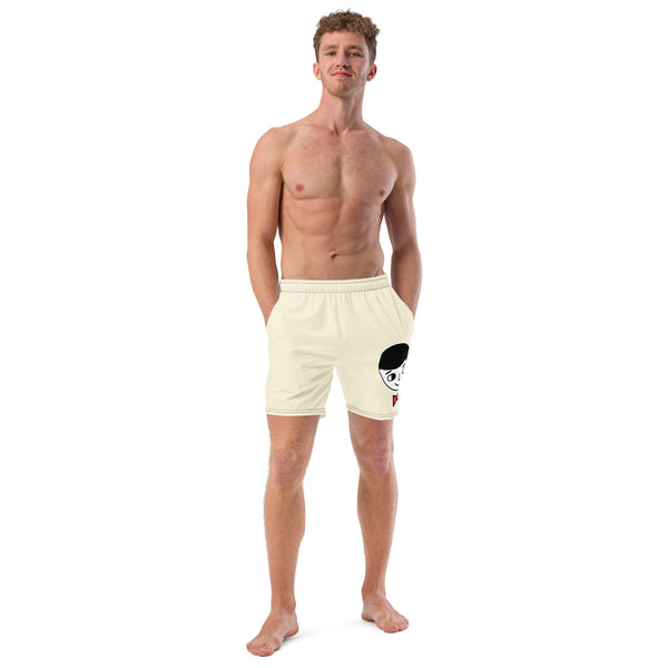 Cream Luke Men's Swim Trunks