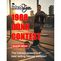 Luke & Lynn "Original 1984-85 Jumpman Dunk" Unisex Ugly Sweater / Sweatshirt (Big Print)