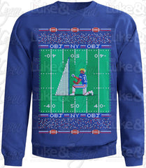 NY Giants Odell Beckham Jr "Odell Proposes to Kicking Net Ugly Sweater" Royal Blue Sweatshirt by Luke&Lynn Clothing - tacky christmas sweaters, ugliest christmas sweaters, ugly christmas jumpers, ugly christmas sweater, ugly christmas sweater cheap, ugly christmas sweater for women, ugly christmas sweater party, ugly christmas sweaters for men, ugly christmas sweaters for sale, ugly holiday sweaters, ugly mens christmas sweaters, ugly sweater, ugly sweater party, ugly xmas sweaters, mens christmas jumpers