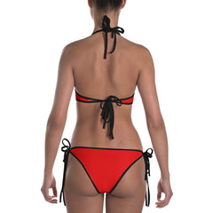 "Lynn Swim" Black/Red Bikini (Reversible)