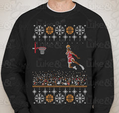 Michael Jordan Jumpman "1988 Dunk Contest Ugly Sweater" Sweatshirt by Luke&Lynn Clothing - tacky christmas sweaters, ugliest christmas sweaters, ugly christmas jumpers, ugly christmas sweater, ugly christmas sweater cheap, ugly christmas sweater for women, ugly christmas sweater party, ugly christmas sweaters for men, ugly christmas sweaters for sale, ugly holiday sweaters, ugly mens christmas sweaters, ugly sweater, ugly sweater party, ugly xmas sweaters, mens christmas jumpers, mens christmas sweaters, me