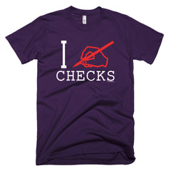 "I Write Checks" Men's T-Shirt (Dark Colors)