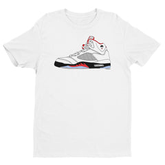 "Luke Retro 5" Men's White T-Shirt by Luke&Lynn Clothing 