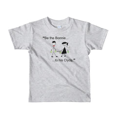 "Be the Bonnie to her Clyde" Kids Lite Grey T-Shirt by Luke&Lynn Clothing www.lukeandlynn.com