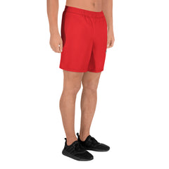 Luke "Perfect Gentleman" Men's Athletic Long (Red) Shorts