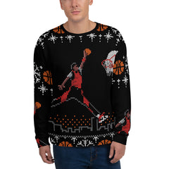 "Original 1984-85 Jumpman Dunk" Unisex Ugly Christmas Sweater / Sweatshirt by Luke & Lynn Clothing www.lukeandlynn.com
