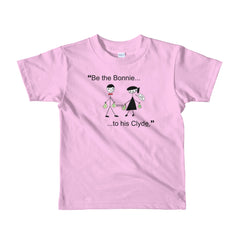 "Be the Bonnie to her Clyde" Pink Kids T-Shirt by Luke&Lynn Clothing www.lukeandlynn.com