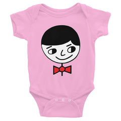"Luke Perfect Gentleman" Pink Infant Short Sleeve Onesie by Luke&Lynn Clothing www.lukeandlynn.com