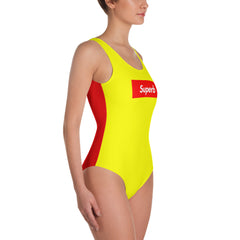 "Superb" (Two-Tone) Yellow / Red Swimsuit / Bodysuit by Luke&Lynn Clothing www.lukeandlynn.com