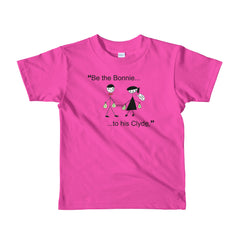 "Be the Bonnie to her Clyde" Kids Fuchsia T-Shirt by Luke&Lynn Clothing www.lukeandlynn.com
