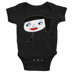 "Lynn Beauty-Face" Black Infant Short Sleeve Onesie by Luke&Lynn Clothing www.lukeandlynn.com