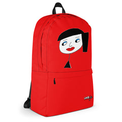 "Lynn Beauty Face" Red Backpack by Luke & Lynn Clothing www.lukeandlynn.com