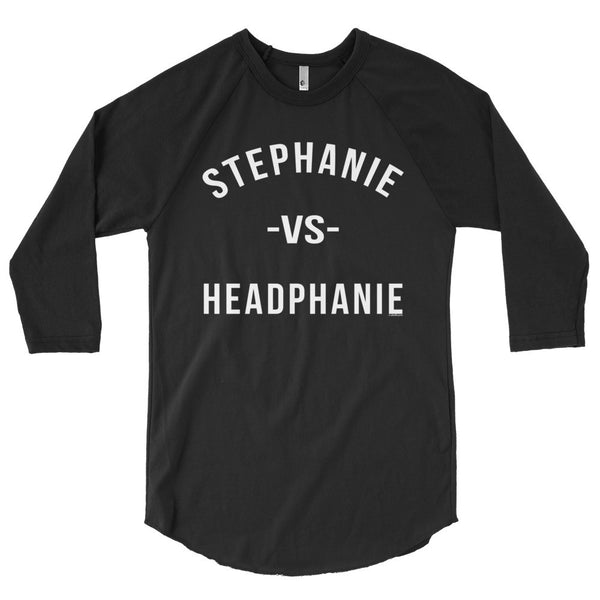 "Stephanie vs Headphanie" Unisex (Men/Women) 3/4 Sleeve Baseball Shirt