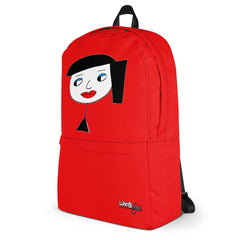 "Lynn Beauty Face" Red Backpack by Luke & Lynn Clothing www.lukeandlynn.com