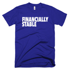 "Financially Stable" Men's Lapis T-Shirt By Disposable Income Clothing... Made for Money, by Money. www.lukeandlynn.com