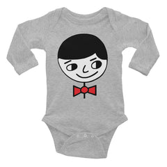 "Luke Perfect Gentleman" Grey Infant Long Sleeve Onesie by Luke&Lynn Clothing www.lukeandlynn.com