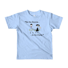 "Be the Bonnie to her Clyde" Kids Baby Blue T-Shirt by Luke&Lynn Clothing www.lukeandlynn.com